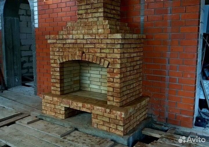 Кладка камина кирпича фото