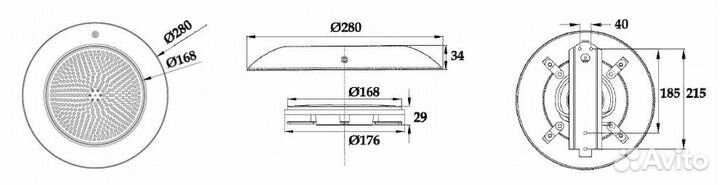 Светильник W807, LED, RGB 2 пр., накладной, бетон