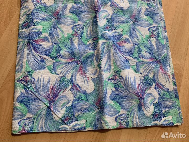 Жатый сатин голубой