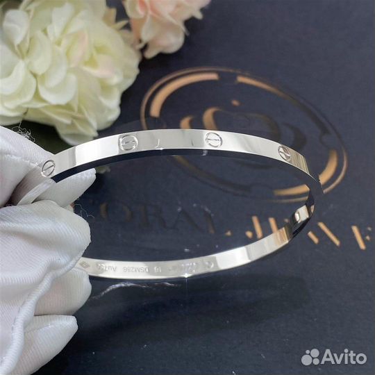 Браслет Cartier Love, белое золото