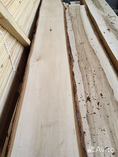 Доска необрезная липа сухая