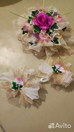 Свадебное украшение на машину новое