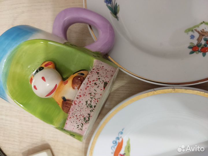 Тарелки винтажные детские
