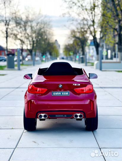 Детские машинки электромобиль BMW X6M mini (Вишн)