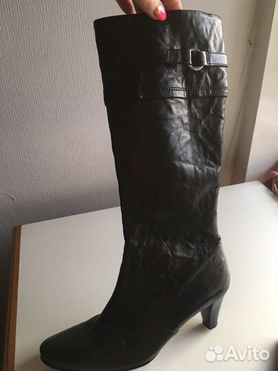 Сапоги. Нат кожа 40р(весна,осень)