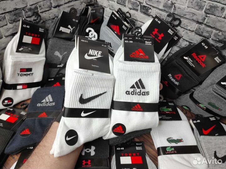 Носки Nike Adidas Puma Reebok Jordan Tommy Lacoste
