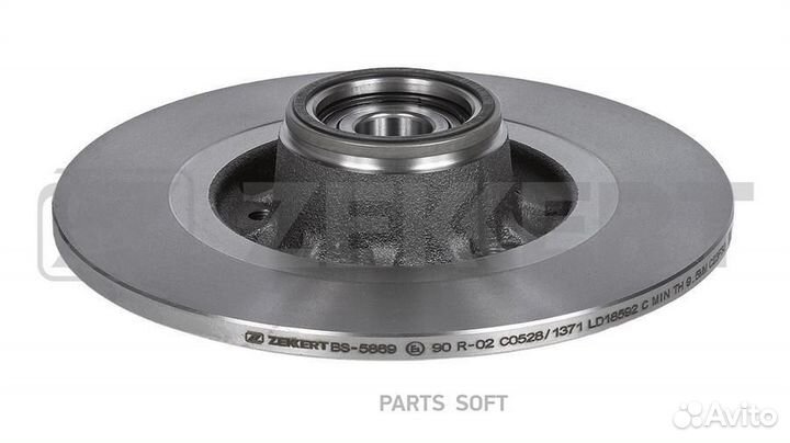 Диск торм. задн. Renault Kangoo 11- MB Citan (415) 12- (с подшипником с ABS) zekkert BS5869
