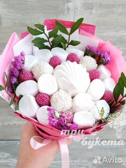 Букеты из конфет, зефира, шоколада