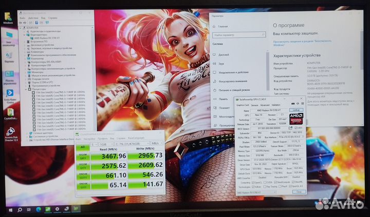 Игровой пк i5-11400f с монитором