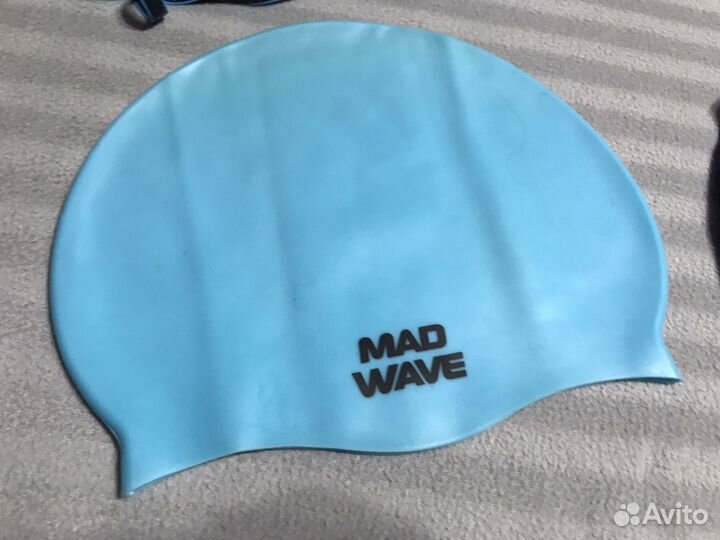 Очки и шапочка для плавания Mad wave