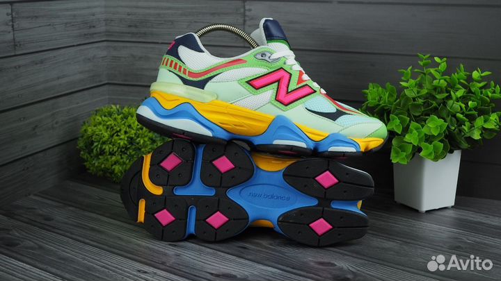 Кроссовки new balance 9060 зеленые