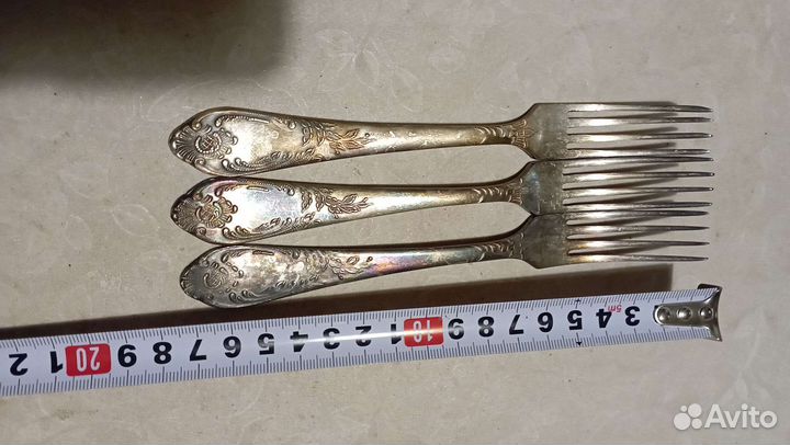 Мельхиоровые ложки вилки столовые приборы