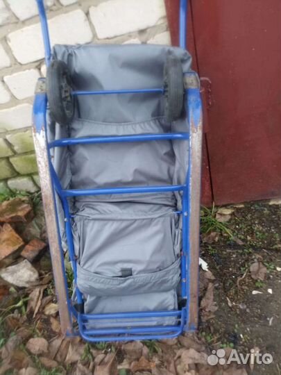 Детские санки коляска с колесами