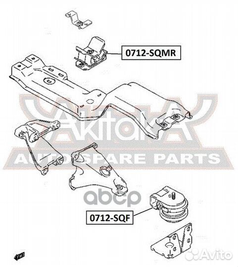 Подушка двигателя передняя 0712-SQF asva