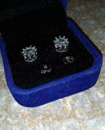 Серебряные серьги - пуссеты S 925 Сертификат