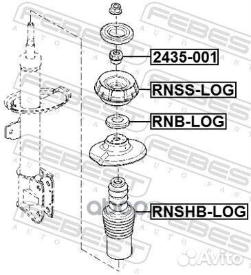 Отбойник амортизатора + пыльник renault Logan