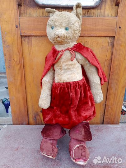 Кот в сапогах игрушка СССР (опилки)