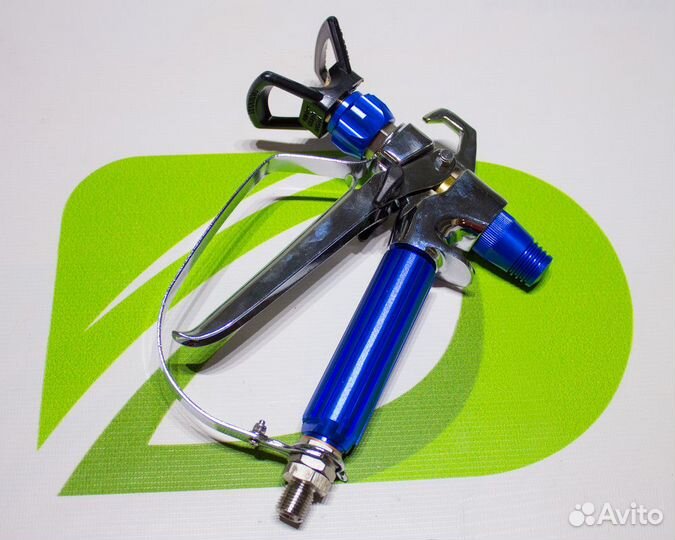 Краскопульт из нержавейки (синий) для безвоздушног