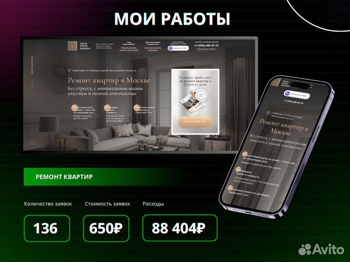 Создание и продвижение сайтов. Яндекс Директ