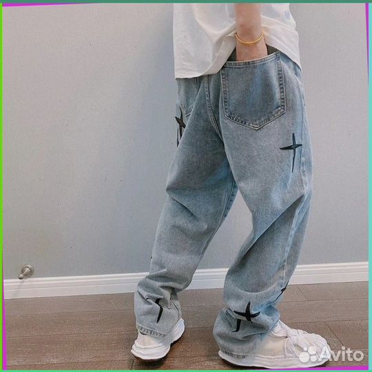 Штаны карго Y2K с крестами (Art товара: 65254)