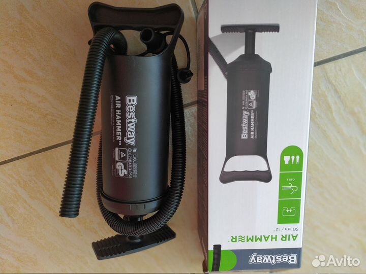 Насос ручной 30см 0.85л/цикл, шланг с 3 насадками