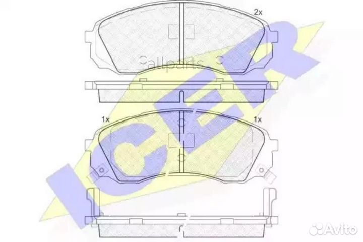 Icer 181911 181911 колодки дисковые передние\ KIA Carnival 2.7i V6/2.9CRDi 06