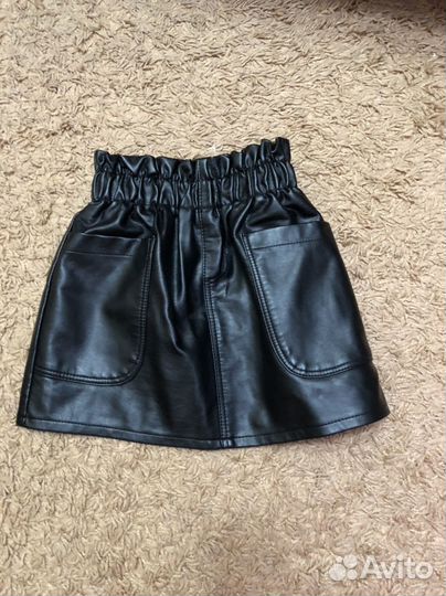 Юбка кожаная детская