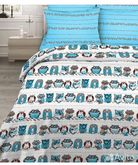 Комплект постельное о белья 1.5 совы