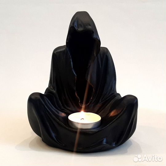 Подсвечник Безликий монах статуэтка - полистоун
