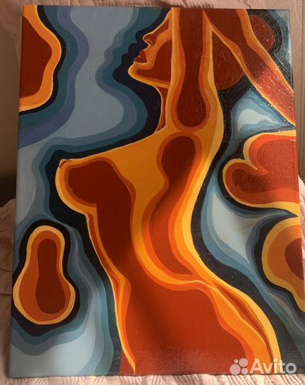 Картина маслом на холсте интерьерная. Абстракция