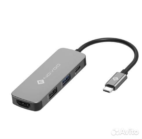 Док-станция novoo 4 в 1 PD100w, hdmi, 2xUSB