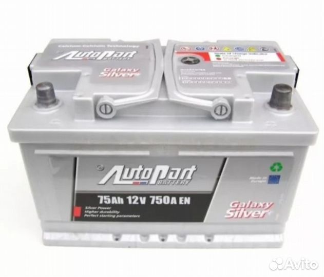 Аккумулятор 75Ah, 750A