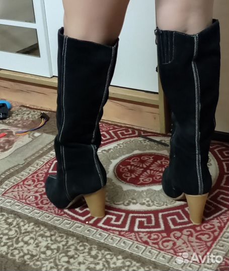 Зимние женские сапоги 38 замша