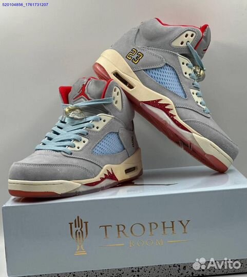 Кроссовки Nike Air Jordan 5 Retro Grey (Арт.75113)