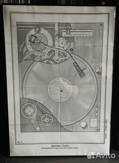 Постер A1 с виниловым проигрывателем 59x84 см