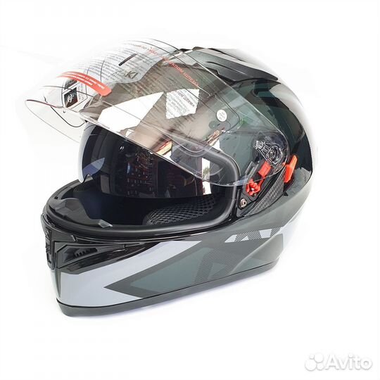 Шлем Ataki JK316 Route черный/серый глянцевый