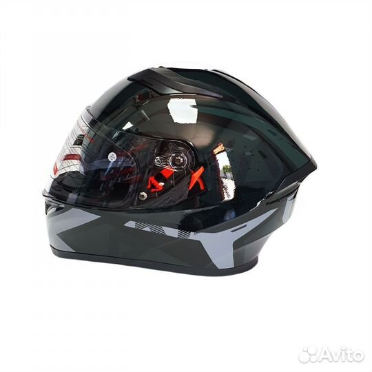 Шлем Ataki JK316 Route черный/серый глянцевый