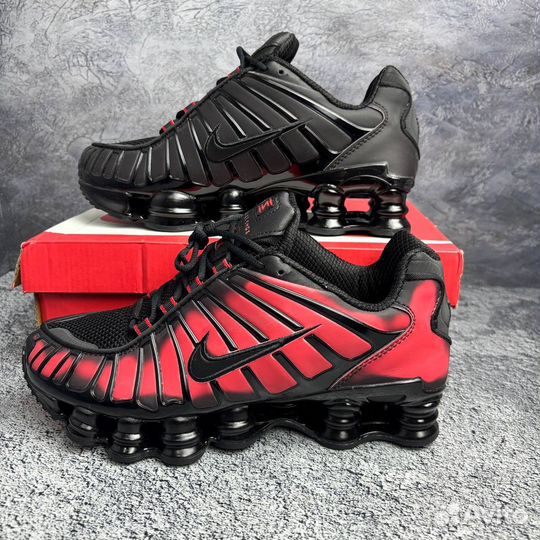 Кроссовки Nike Shox TL красно черные