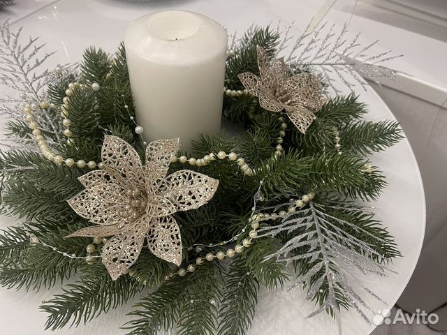 Новогодний рождественский венок D53 cm украшение