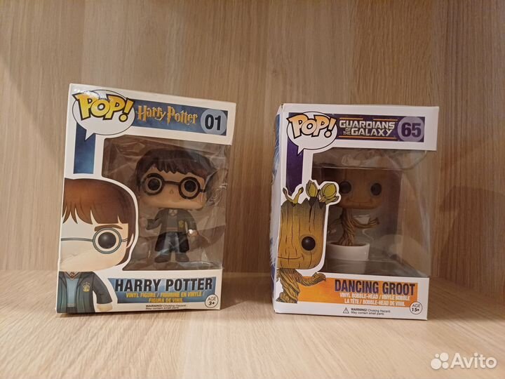 Фигурки Funko Pop персонажи Гарри Потери и Грут