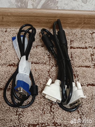 Провода питания пк, кабель VGA, DVI