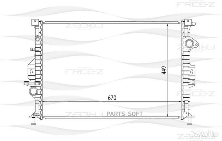 Радиатор охлаждения ford Focus/C-Max/Mondeo/Galaxy