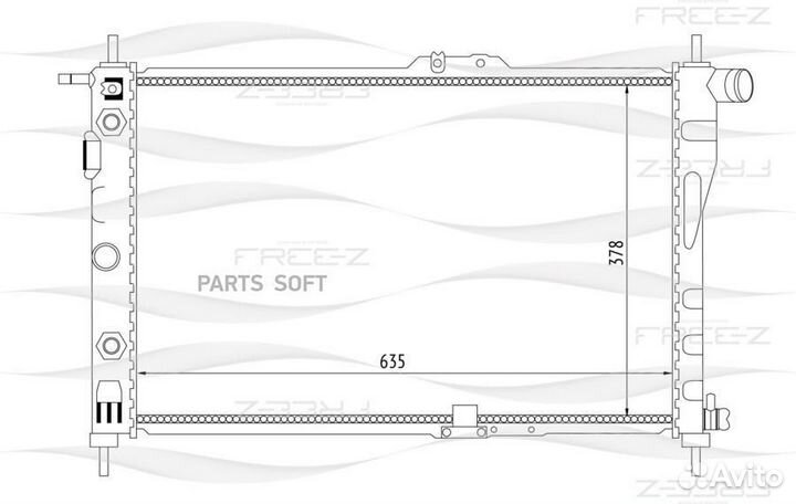 Радиатор охлаждения daewoo Nexia/Cielo 95- 9614457
