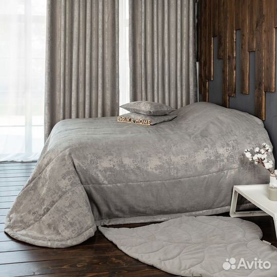 Покрывало Зарина светло-серый на кровать