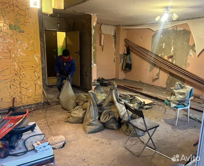 Демонтажные работы и вывоз мусора