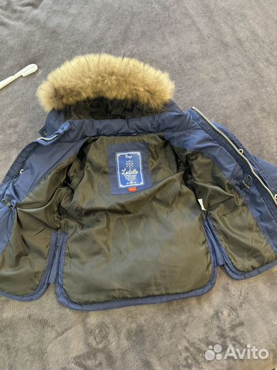 Пуховик с наиульным мехом доя мальчика 98-104