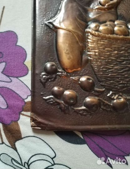 Панно-Чеканка «Яблонька»Винтаж СССР. 1985 год