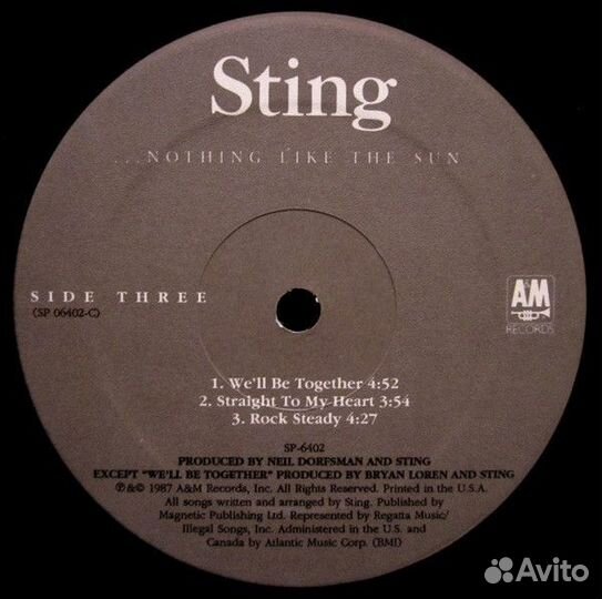 Винил Sting:. Nothing Like The Sun (2 LP)