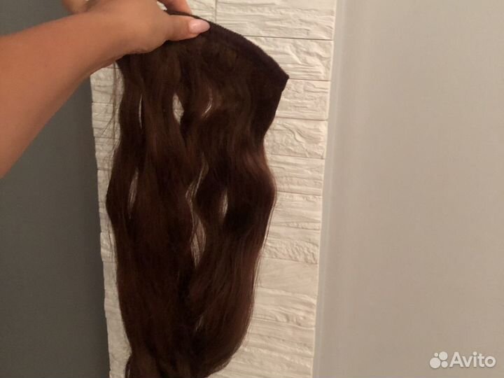 Волосы на заколках натуральные