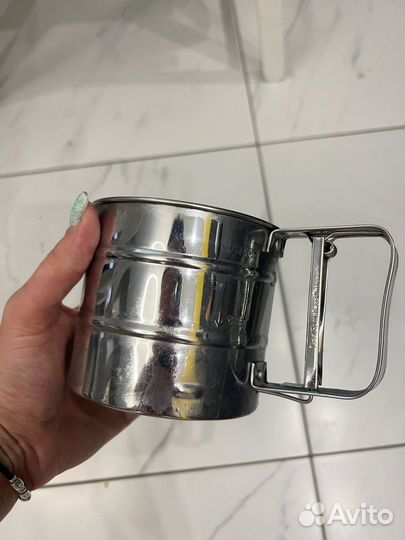 Кружка-сито, просеиватель муки IKEA idealisk, нерж